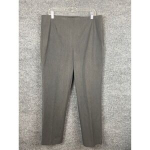 Talbots Dress Pants Women 14 Gray Excellent Side Zip Flat Front Trousers